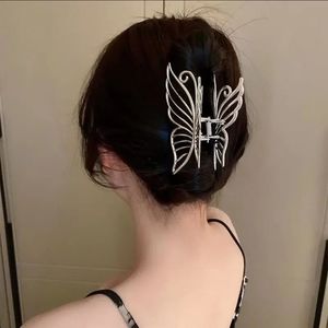 Y2k silver butterfly hairclip